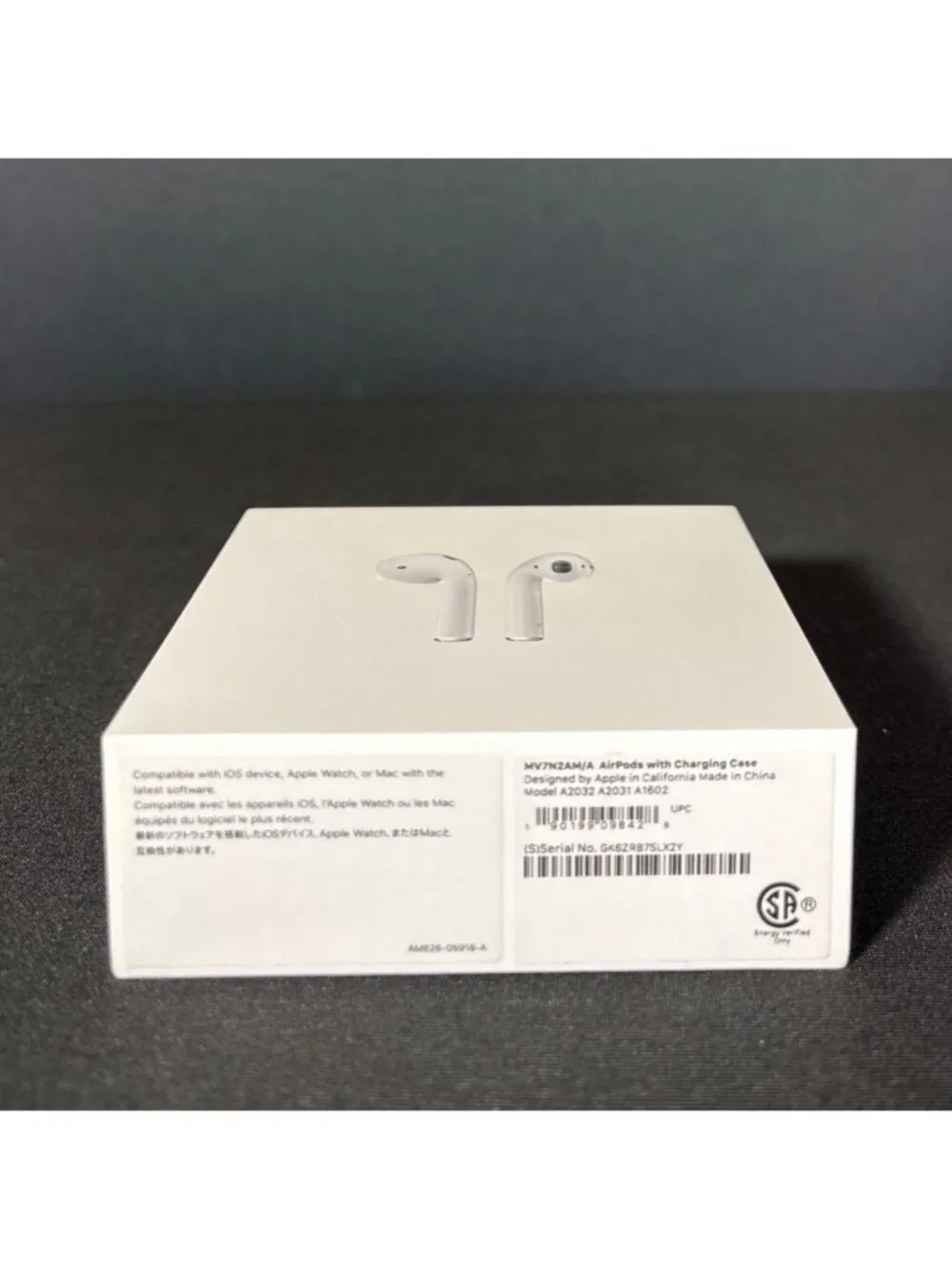 Apple AirPods Charging Case Wireless Earbud A2032 A2031 MV7N2AM/A BOX ONLY